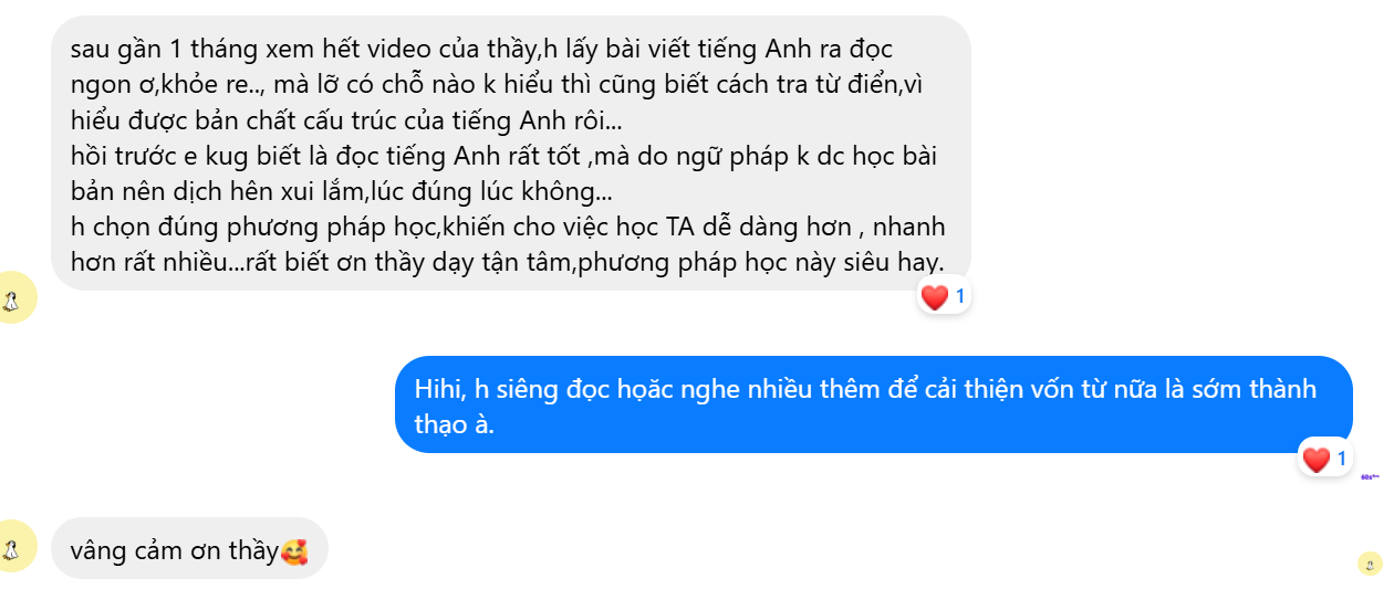 Bảng thành tích học viên